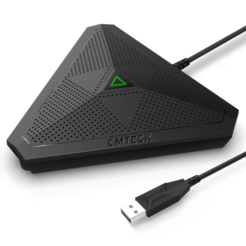 CMTECK ميكروفون مؤتمر CMTECK USB، زر كتم، ميكروفون حدودي مكثف متعدد الاتجاهات للتسجيل، البث، الألعاب، سكايب (ويندوز/ماك أو إس) - بدون مكبر صوت - Image 1